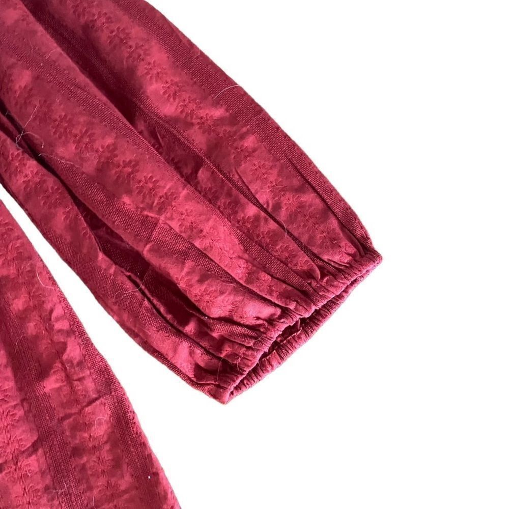 Universal Thread Ruffle Burgundy Blouse MEdium NWT - Picture 6 of 6